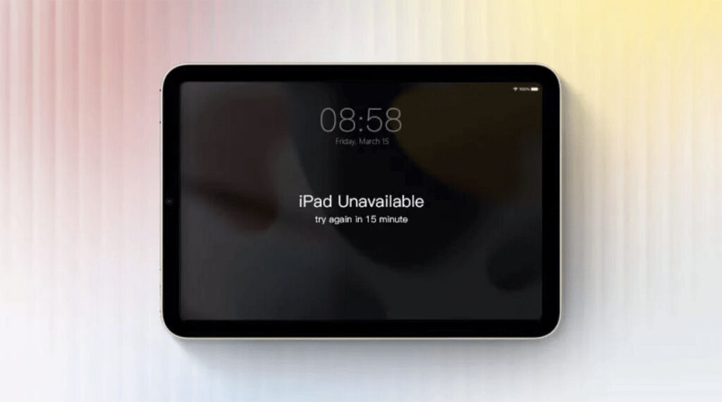 ipad unavailable screen