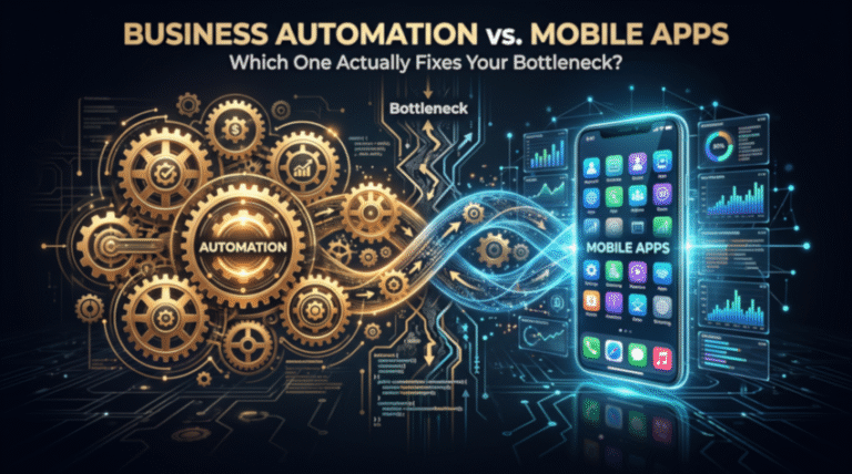 Business Automation vs. Mobile Apps: Which One Actually Fixes Your Bottleneck? Business Automation vs. Mobile Apps: Which One Actually Fixes Your Bottleneck?
